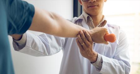 patient getting treatment from a doctor