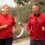 two adults on a light jog